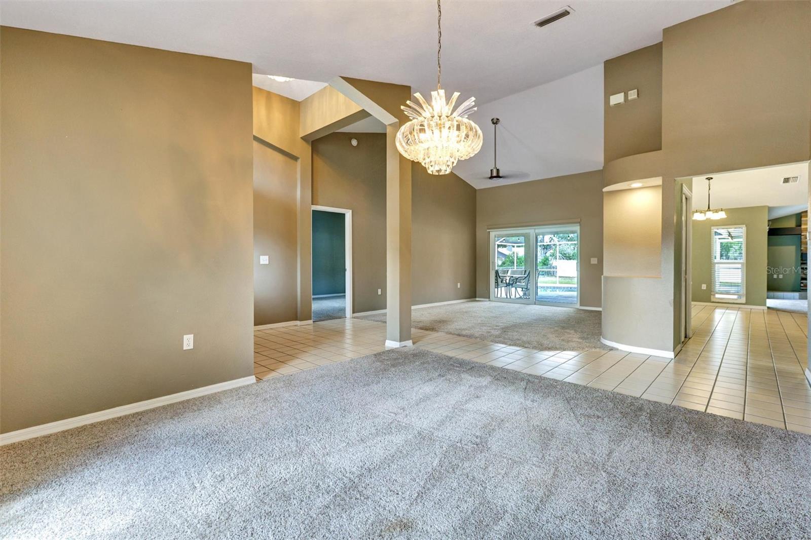 Formal dining looking into kitchen
