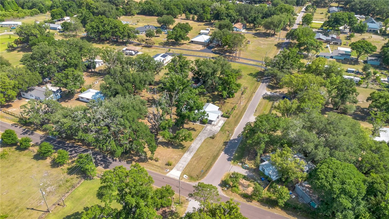 Aerial view of the corner