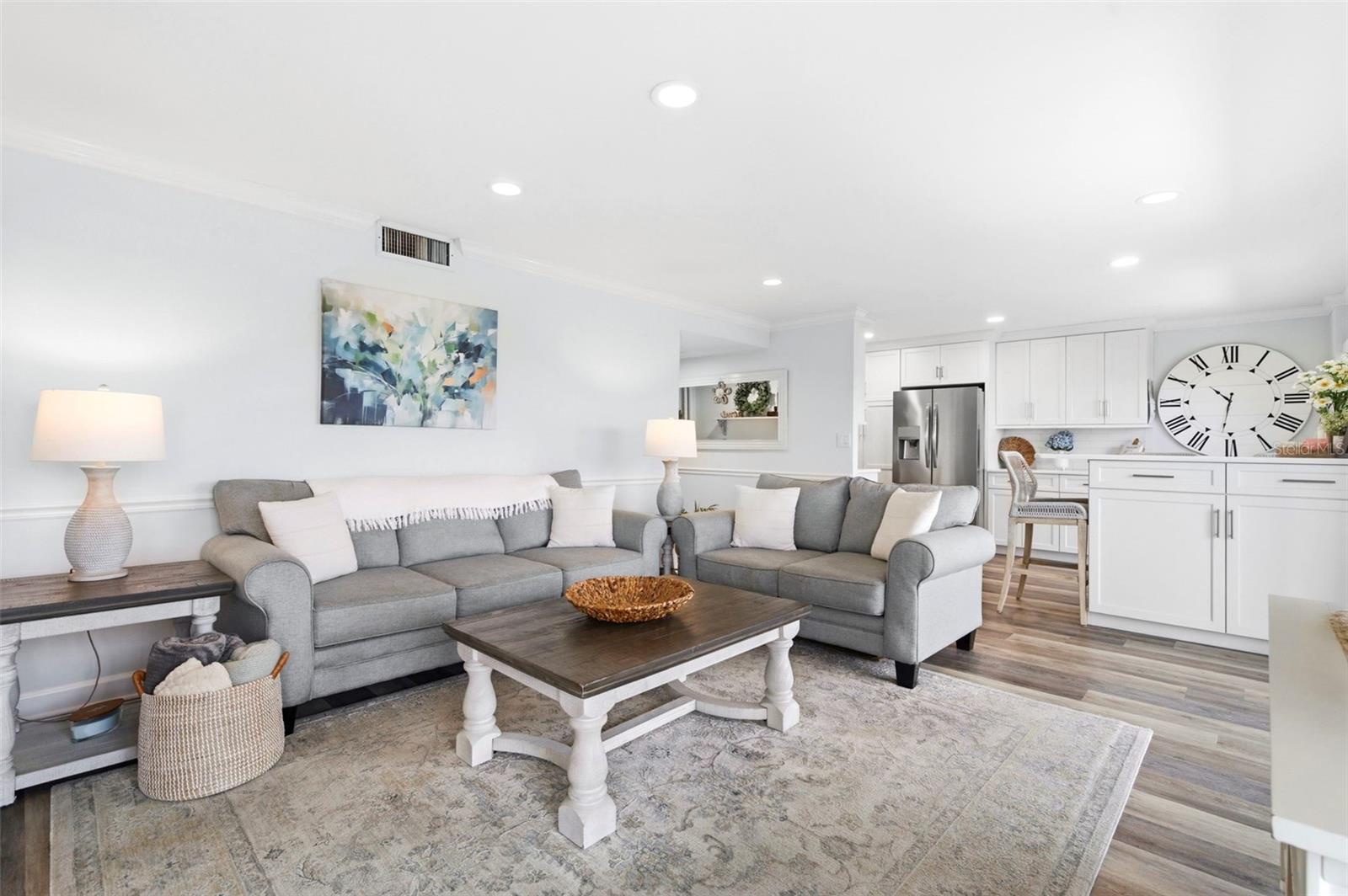 living room/kitchen view
