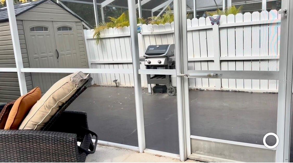 Extra exterior storage area and massive shed.