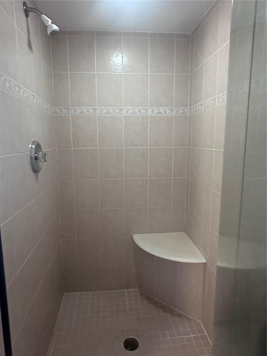 Seating in upstairs shower