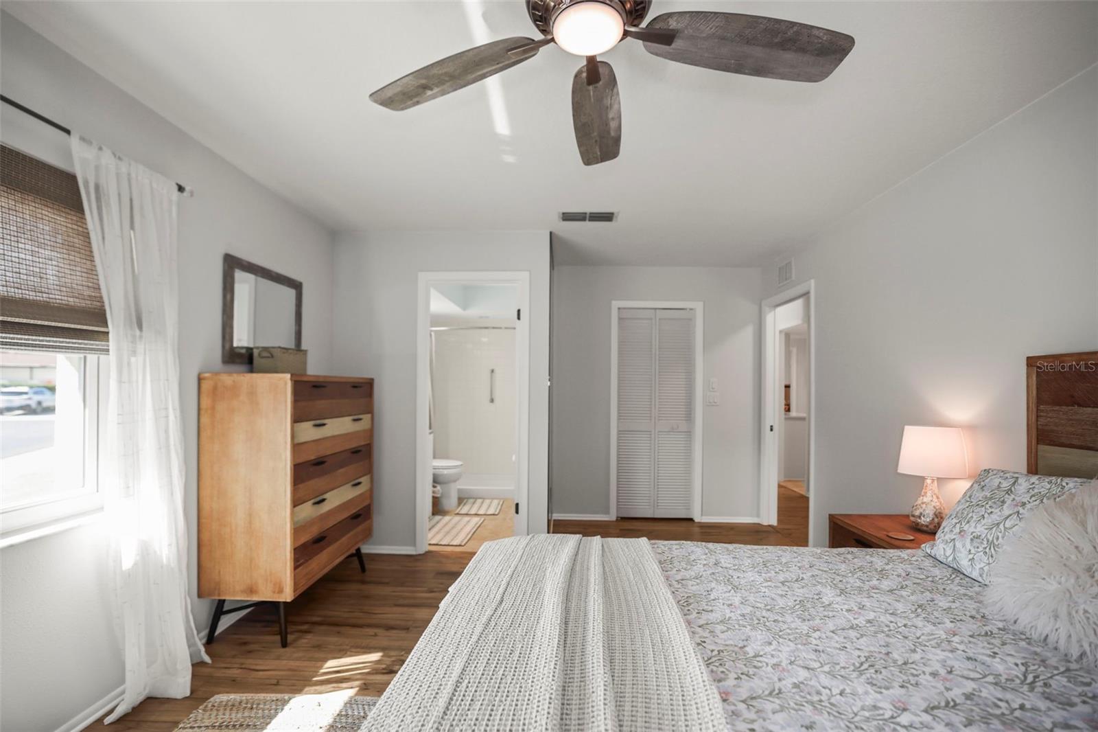 Primary Bedroom with private bath and walk in closet