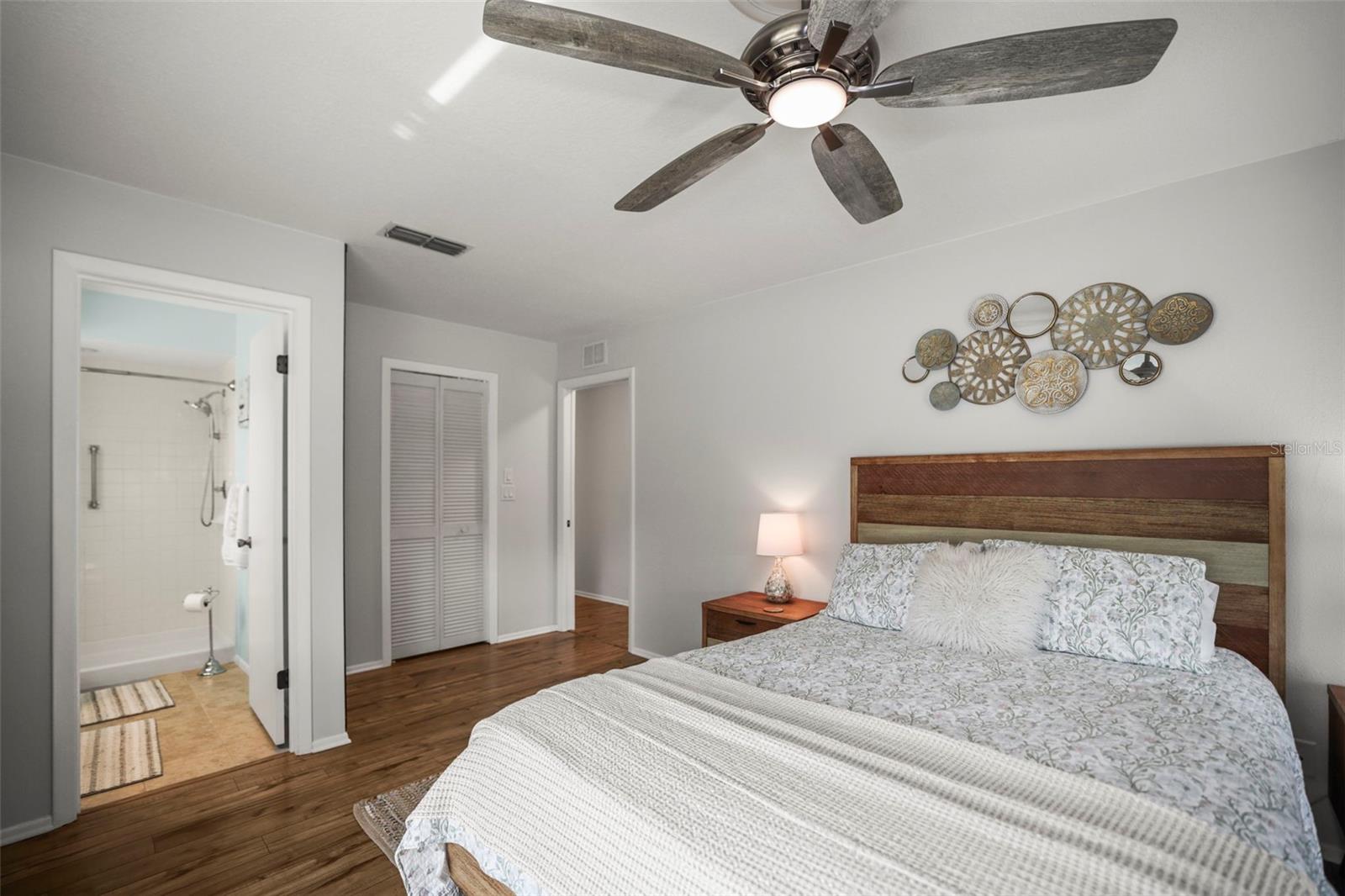 Primary Bedroom with private bath and walk in closet