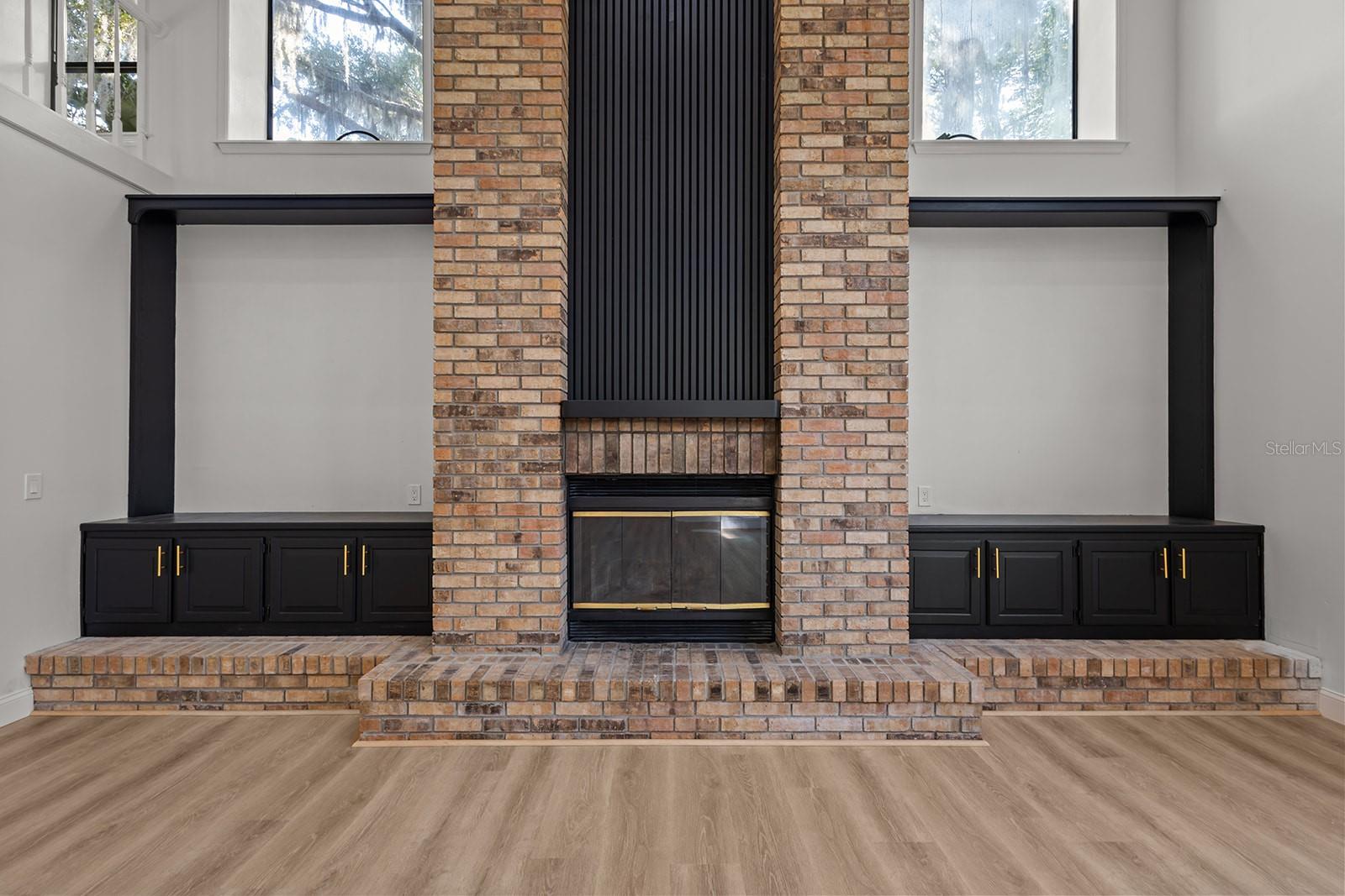 fireplace with built ins