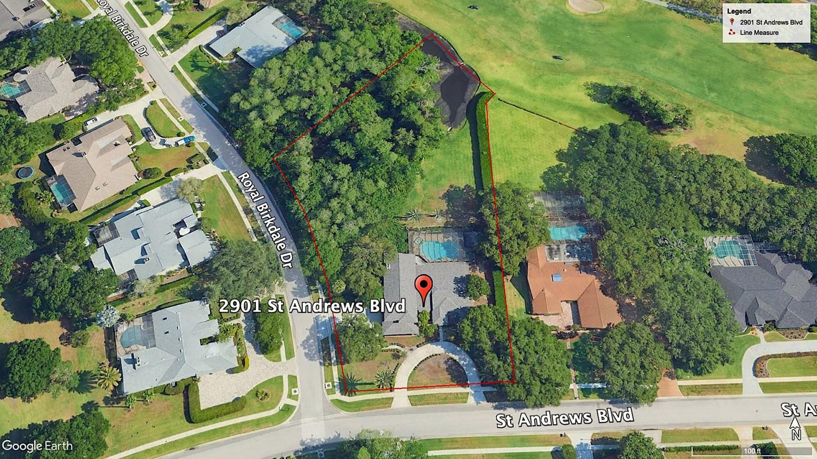 property boundary line approximate