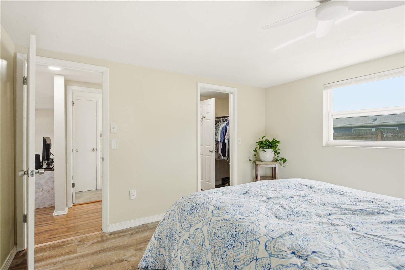 Primary Bedroom with Walkthrough Closet on Right