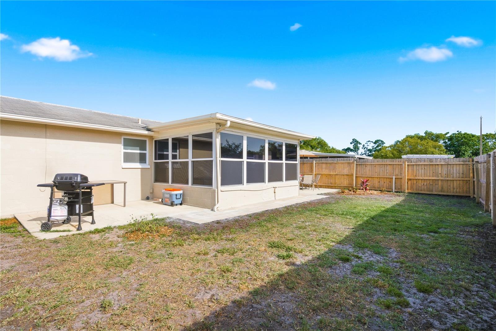 Backyard with 1 patio and Lanai