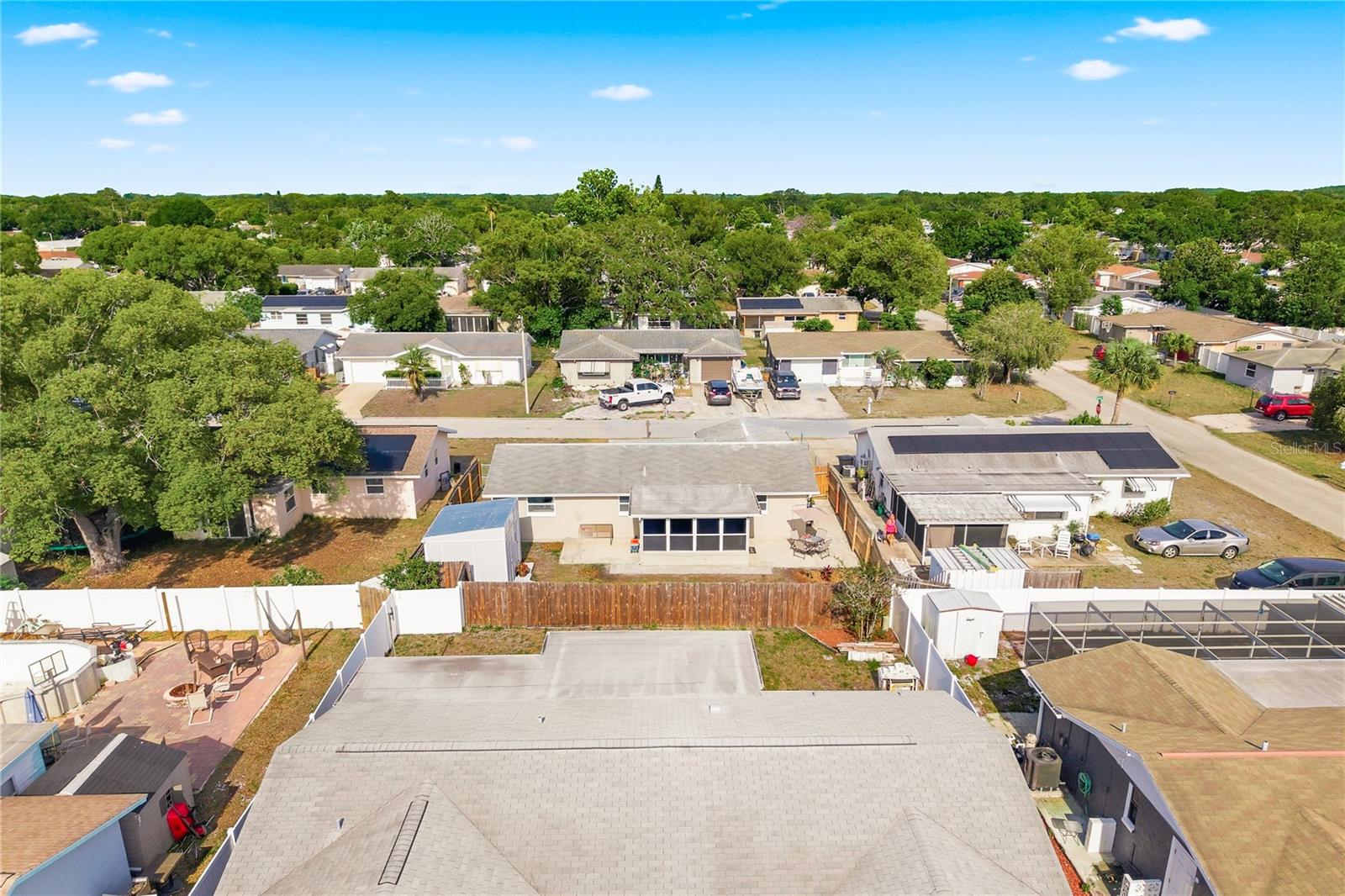 View from above the backyard