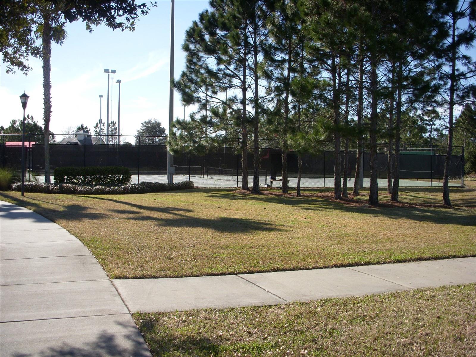 One of several tennis courts in the community