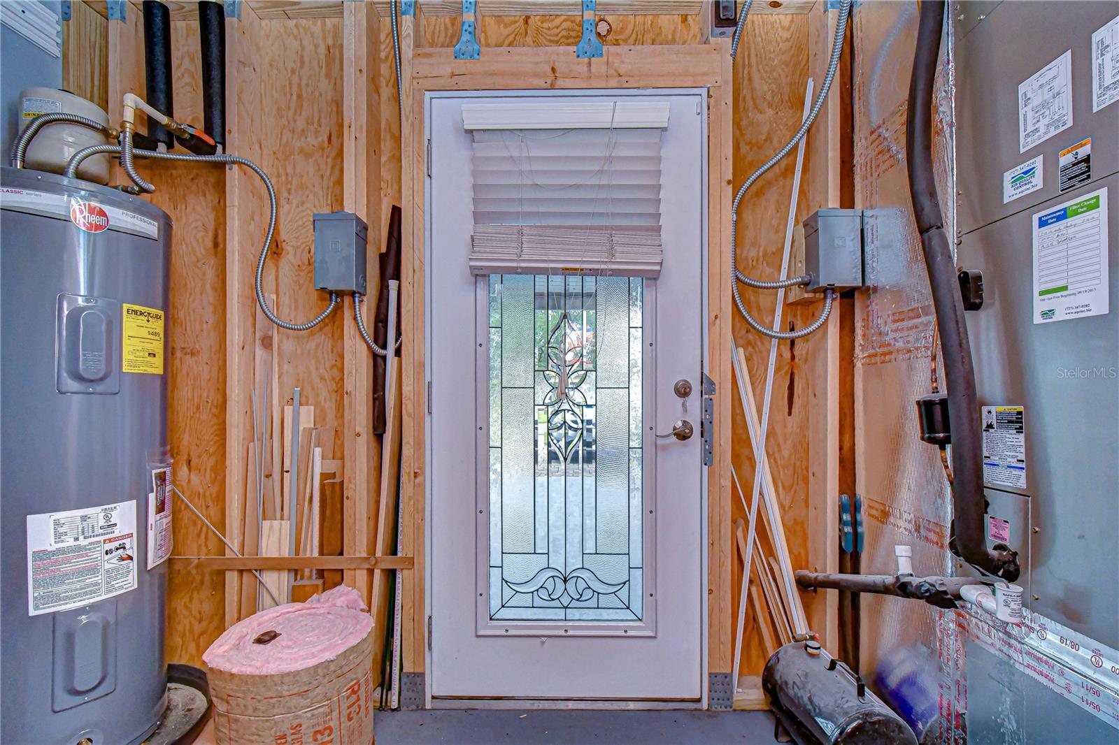 unfinished indoor utility room