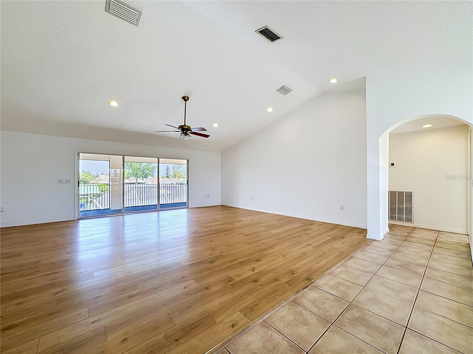 Spacious room with abundant natural light