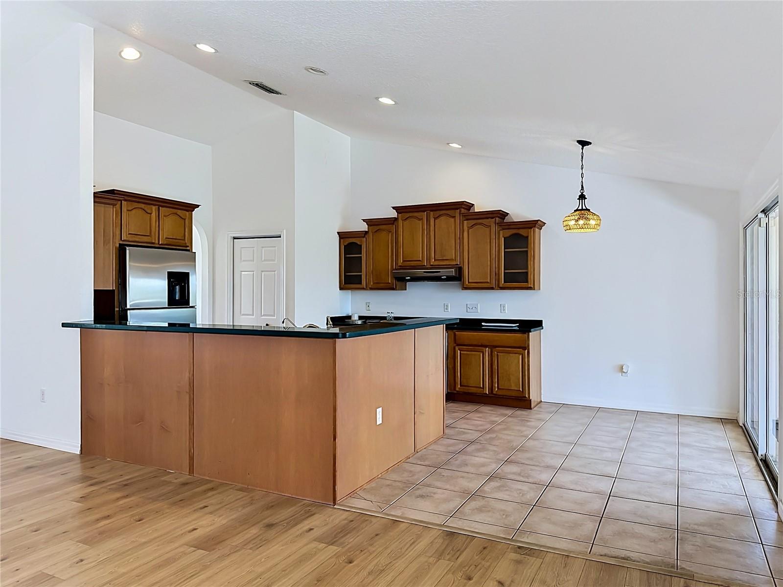 Open-concept kitchen designed for water views