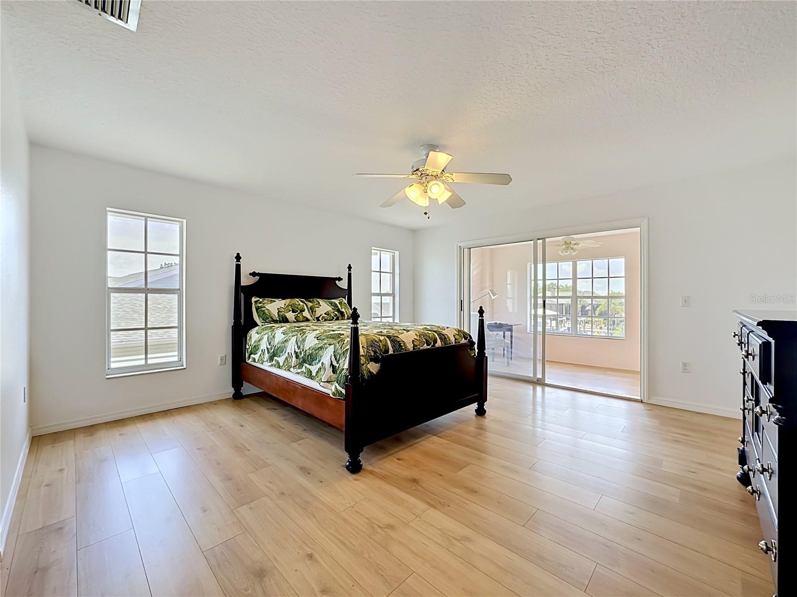 Spacious owners suite with private balcony access