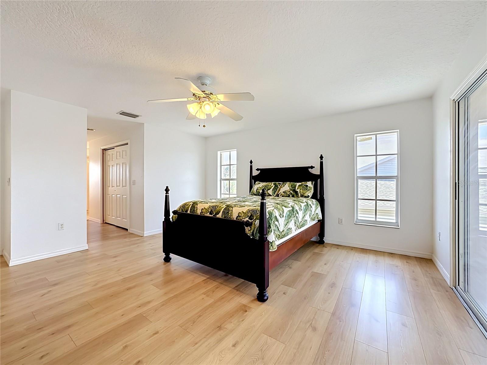 Spacious owners suite with private balcony access
