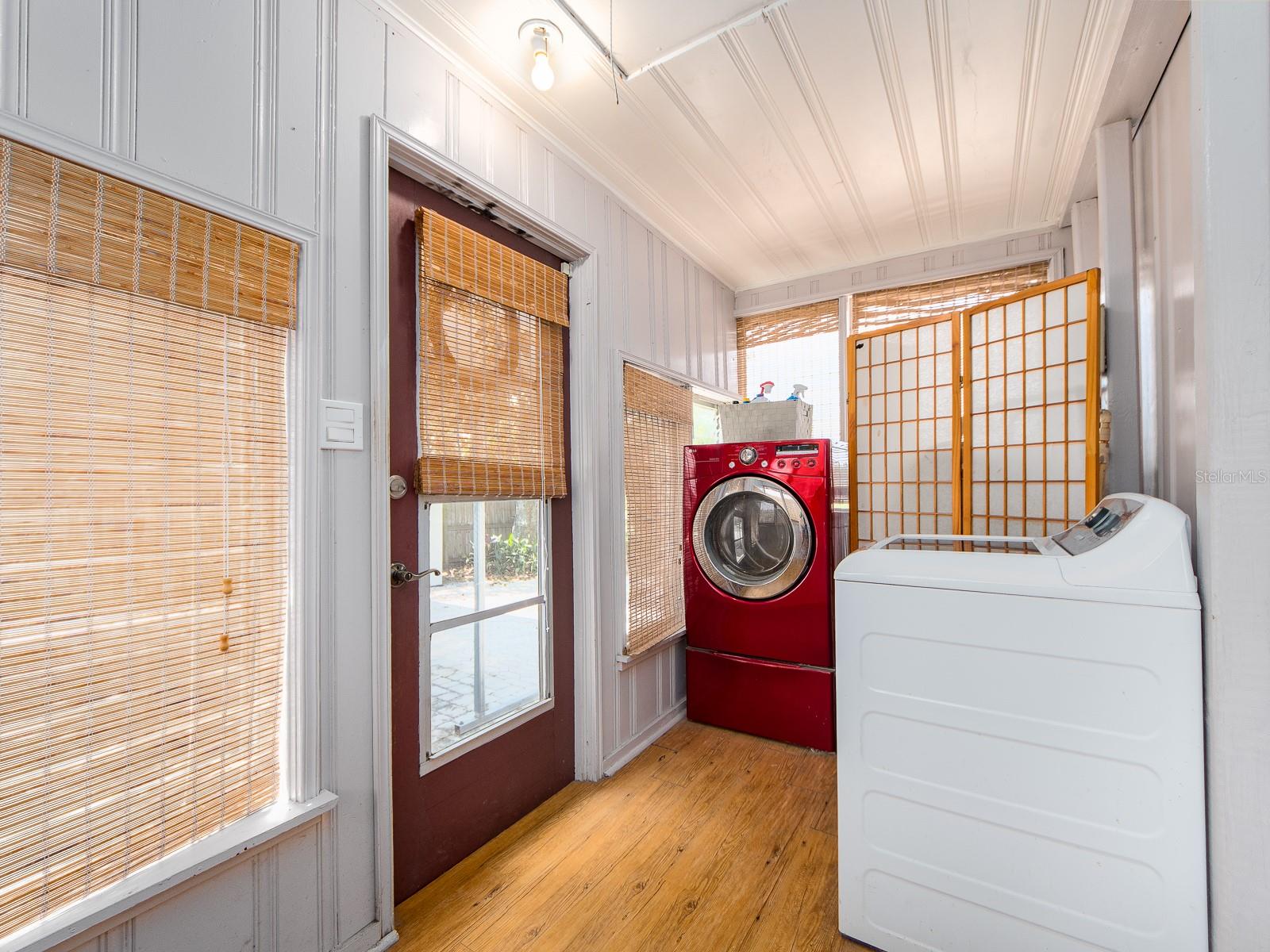 Utility space with exterior access