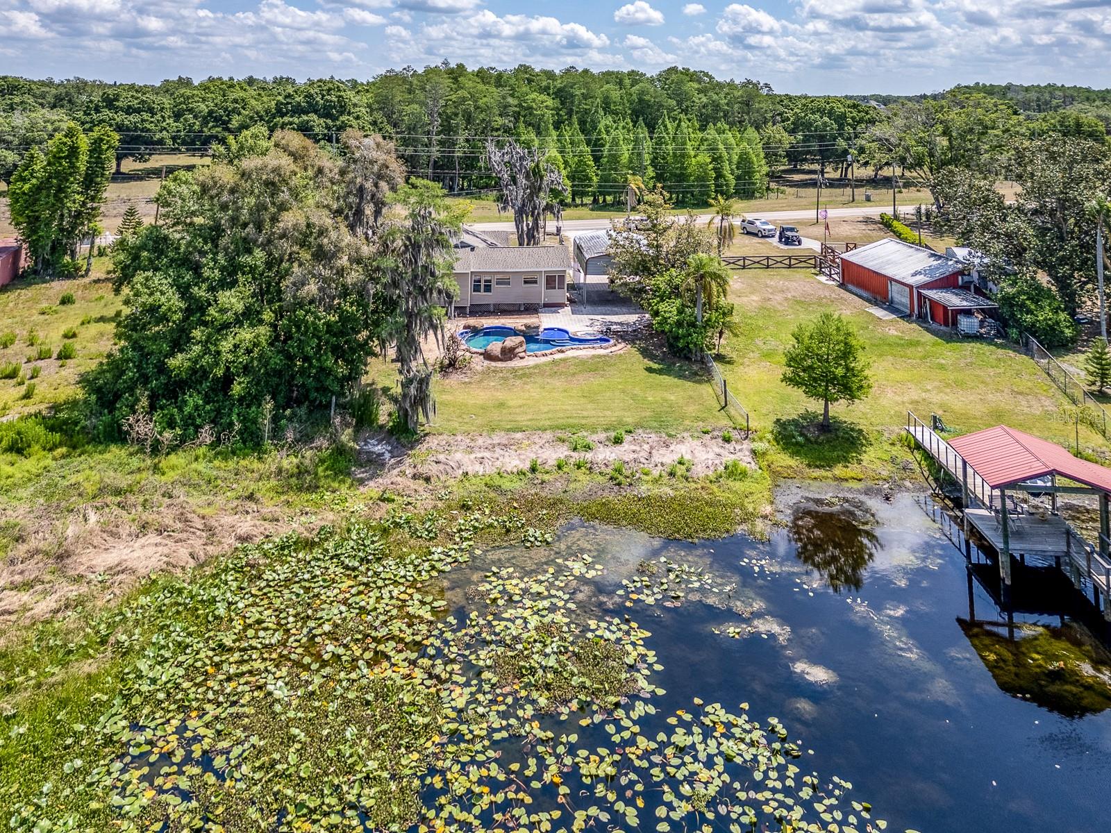 Aerial view of property and surrounding area
