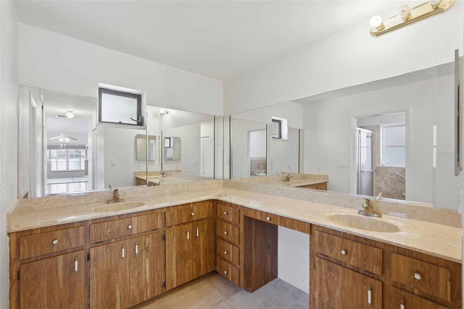 Primary Bathroom with double sinks