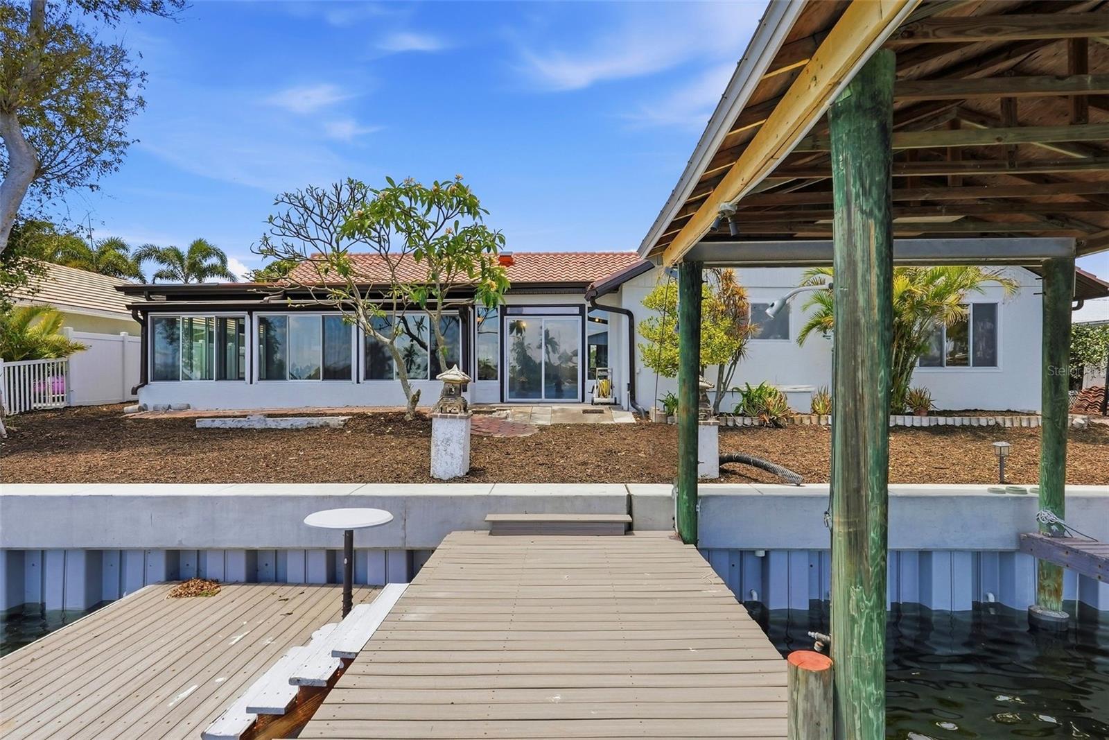 View from Dock & Boat House toward back of home