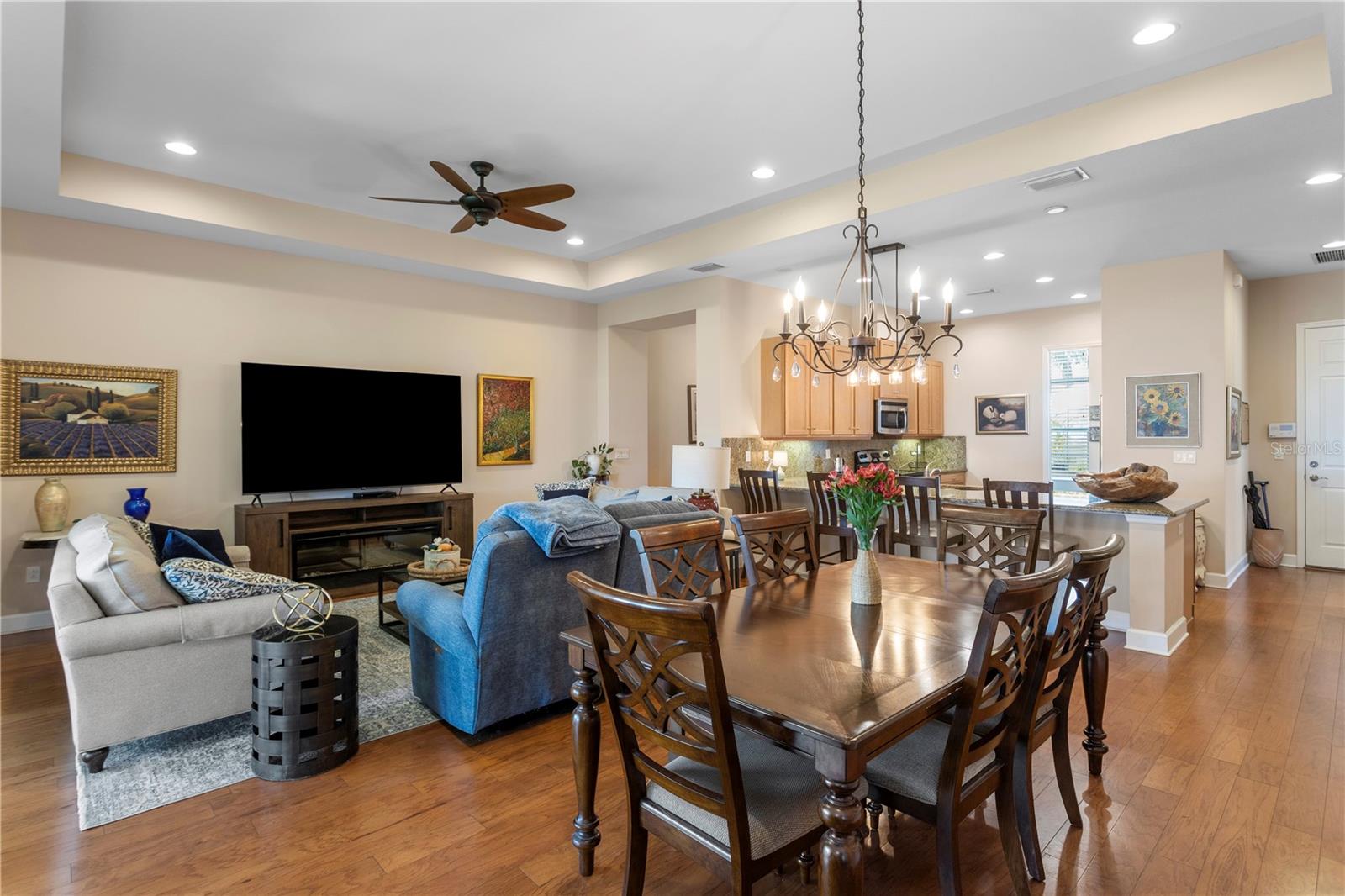 Open concept dining area