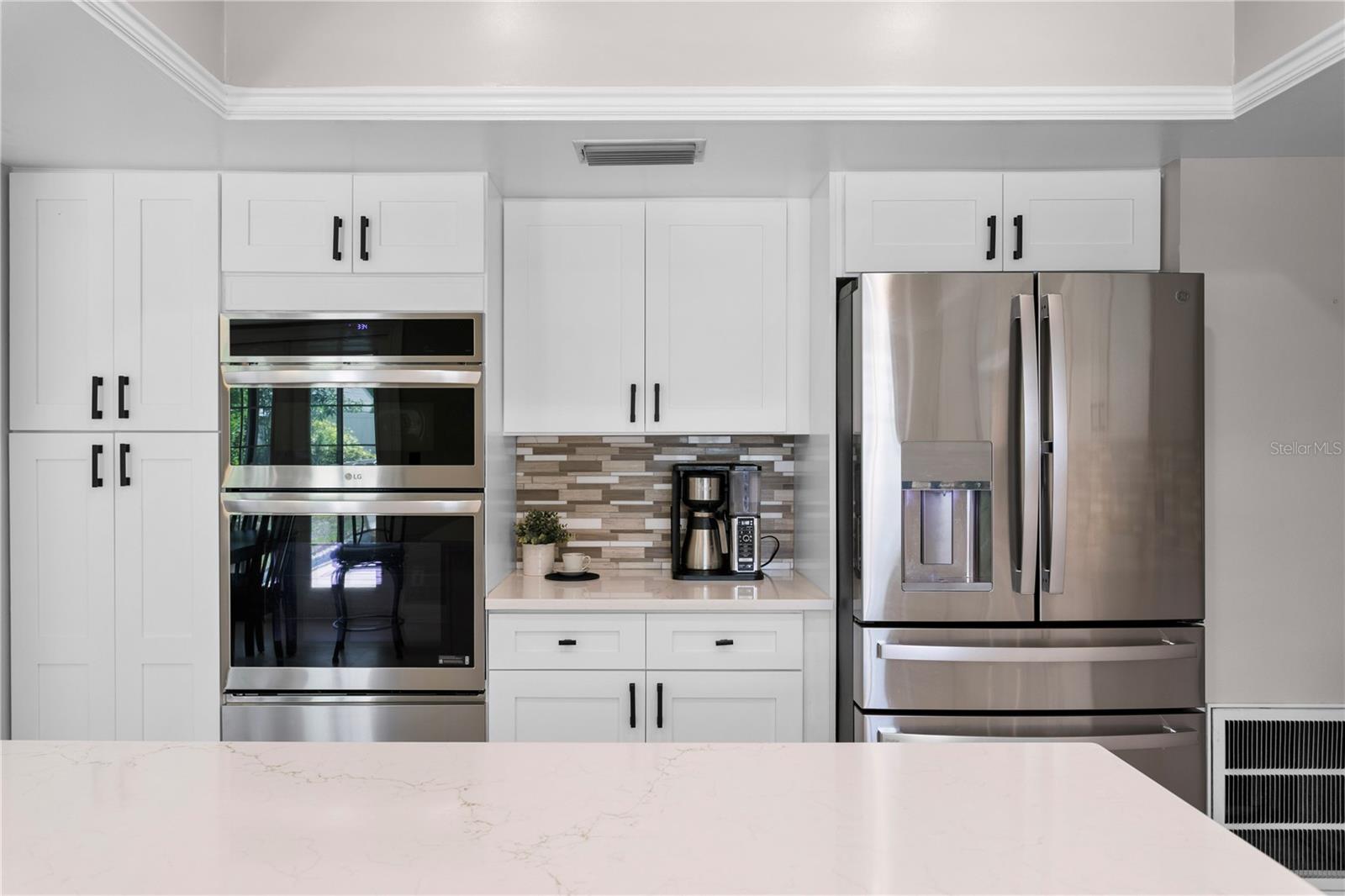 New shaker cabinets provide plenty of kitchen storage