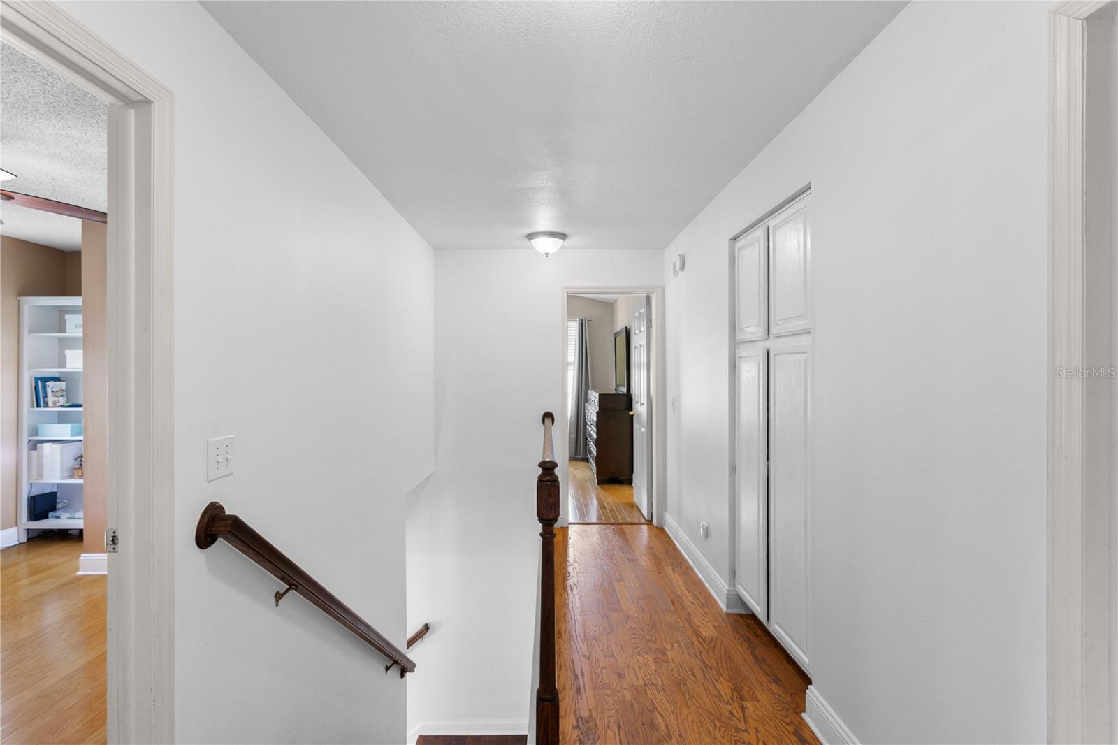 Head upstairs for the four bedrooms