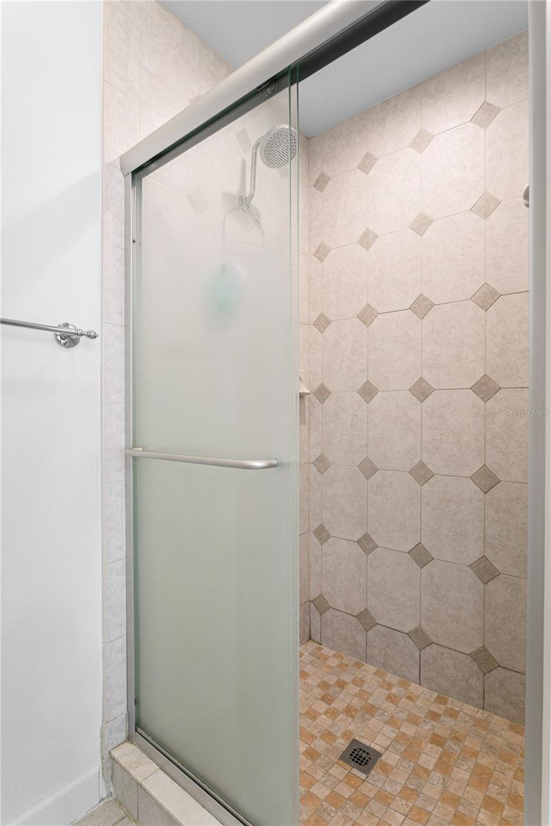 Separate walk-in shower in primary bath