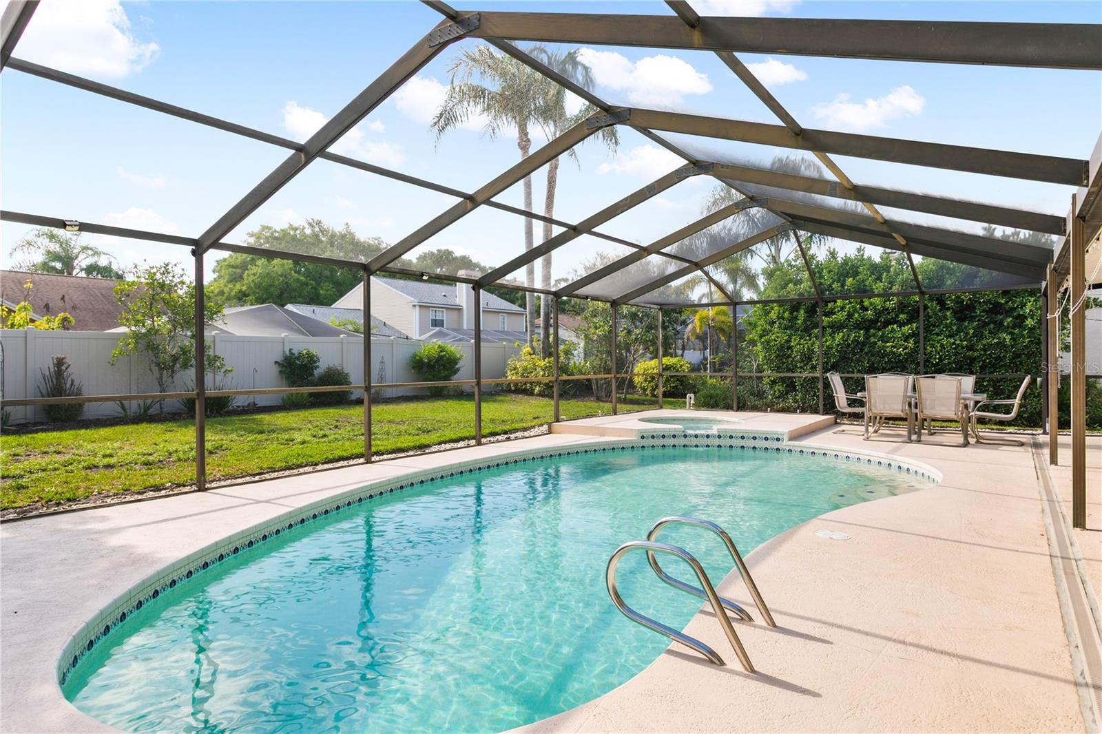 Pool is surrounded by a 31'x46' screened in lanai