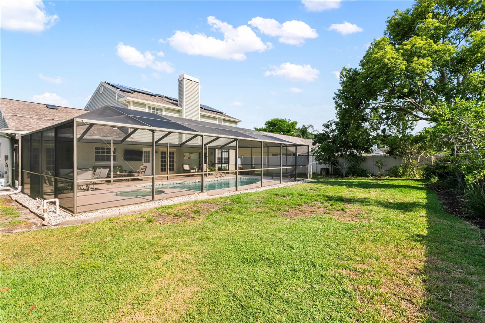 Large rear yard