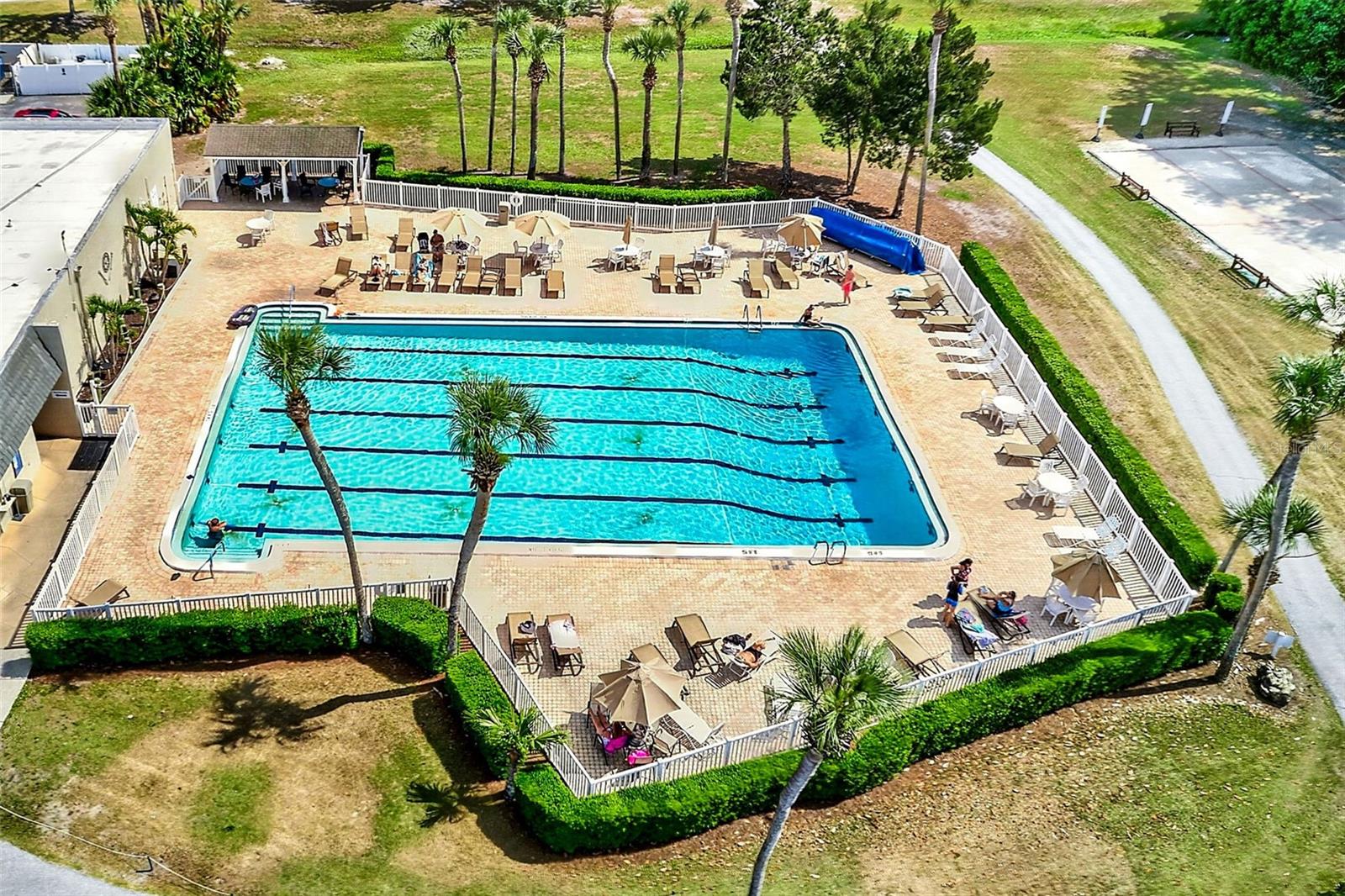 Aerial view of community pool