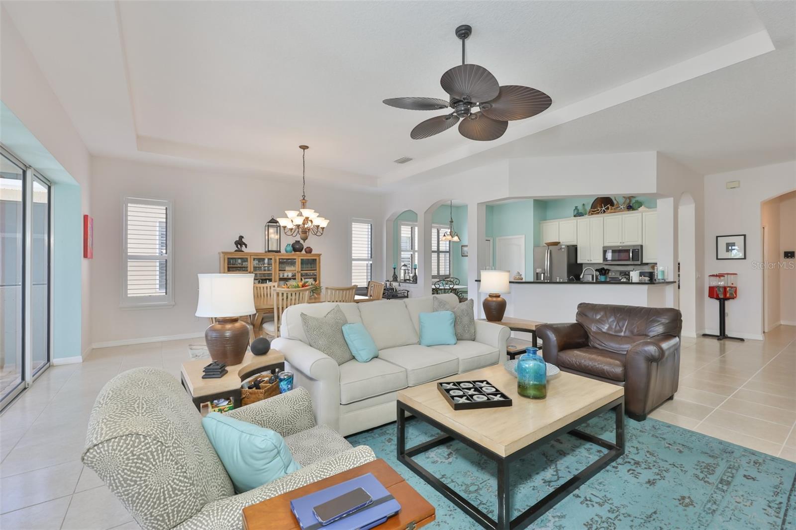 Great room is spacious and open, perfect for entertaining.