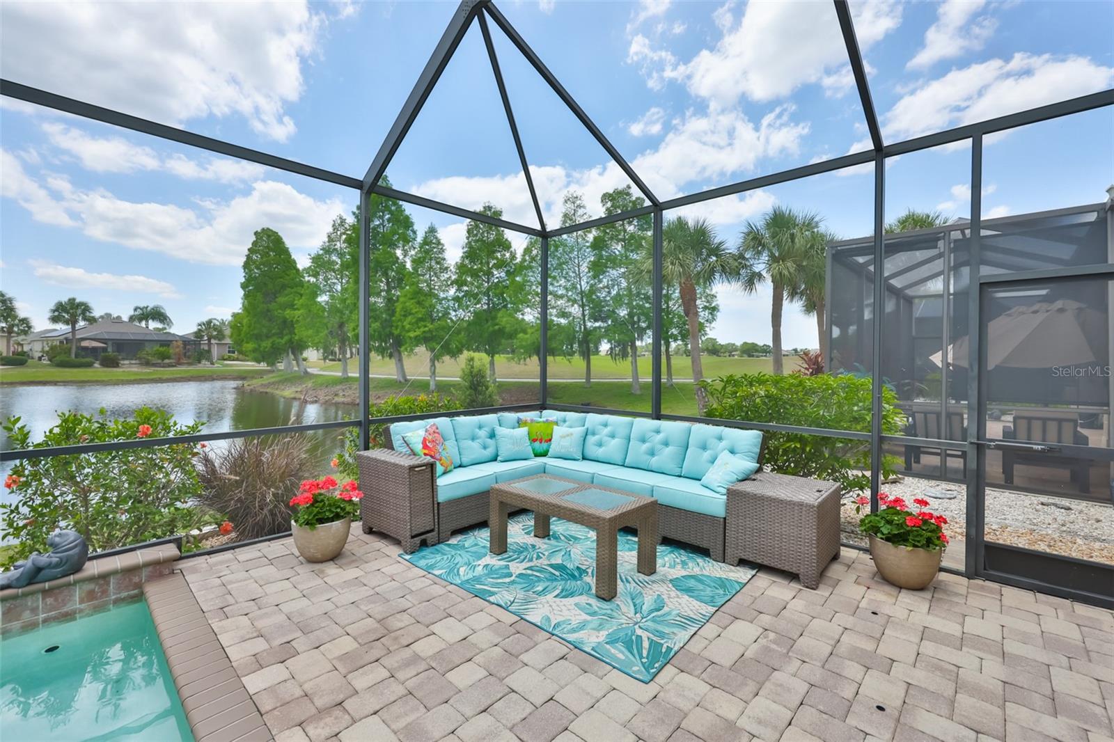 Imagine yourself soaking up the sun or enjoying the evening.  NEW screens prevent the bugs from interrupting your happy place.