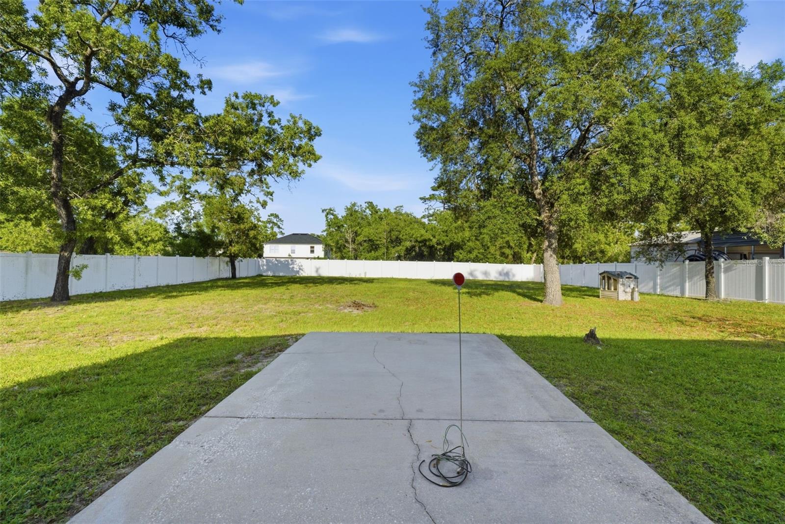 Fenced back yard