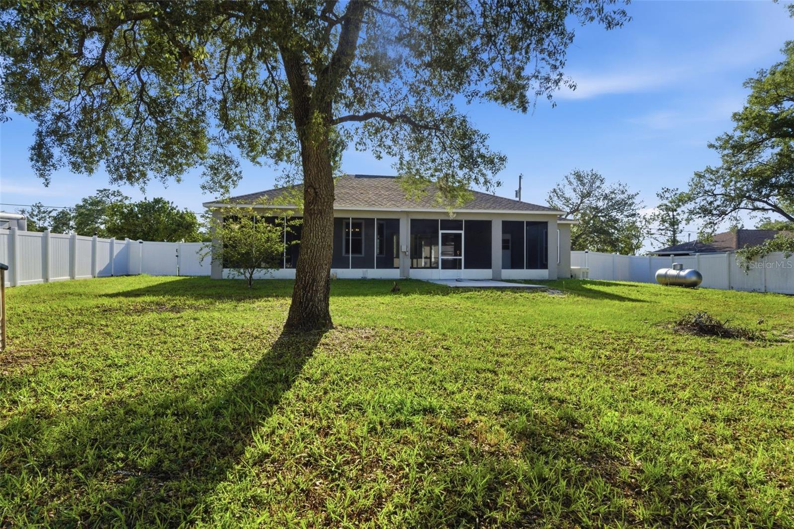 Fenced back yard