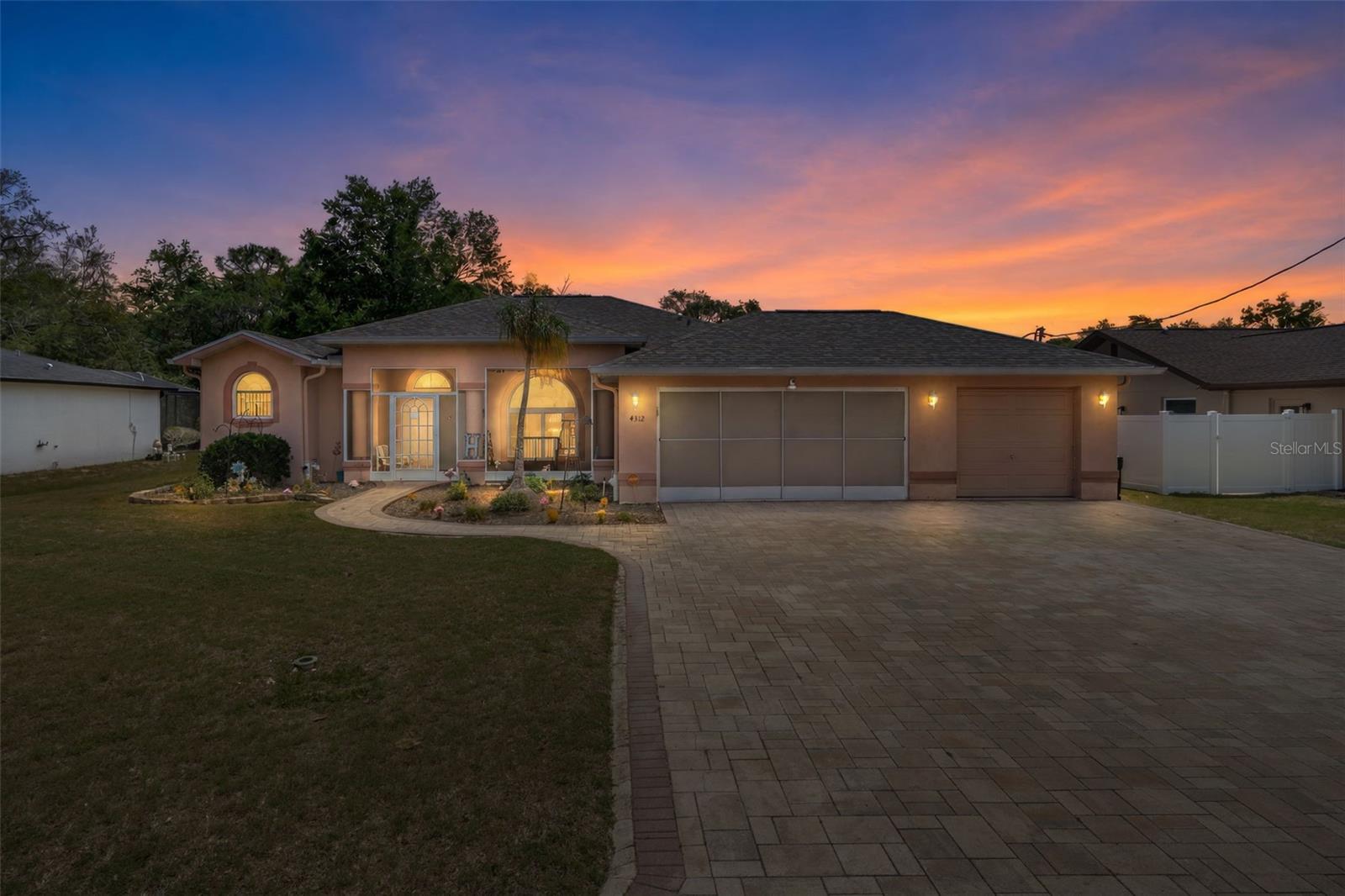Twilight Front of Home