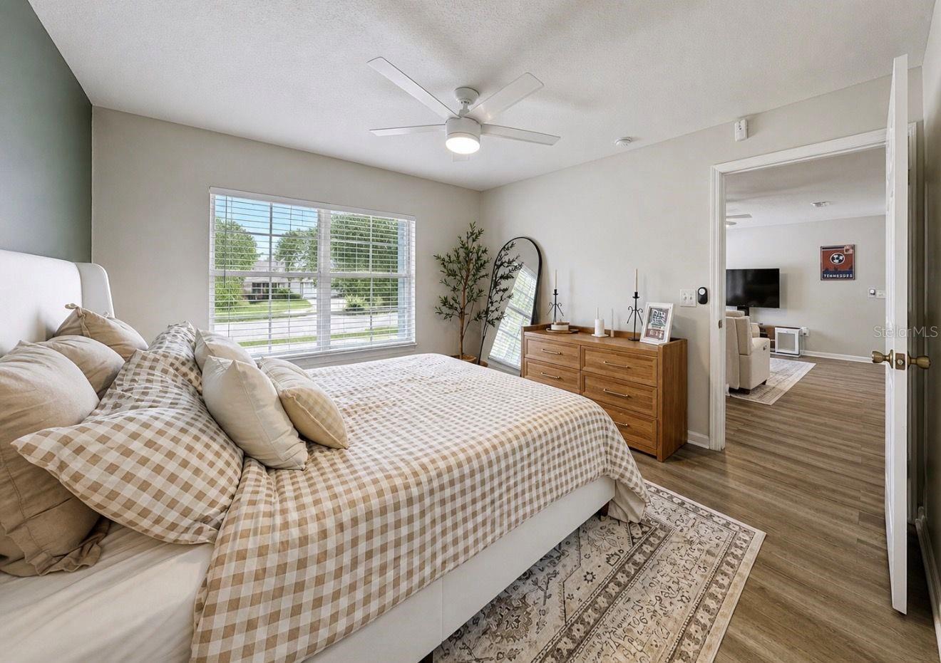 Primary suite with bathroom.