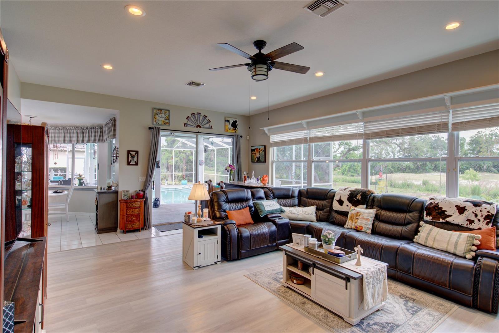 Family Room view of pool