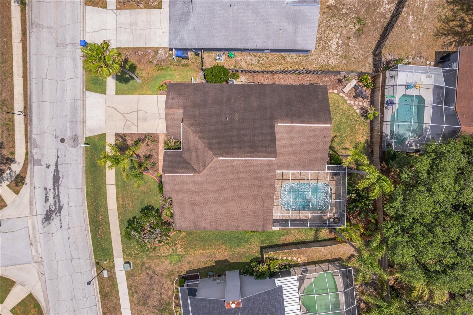 Aerial View of home and lot.