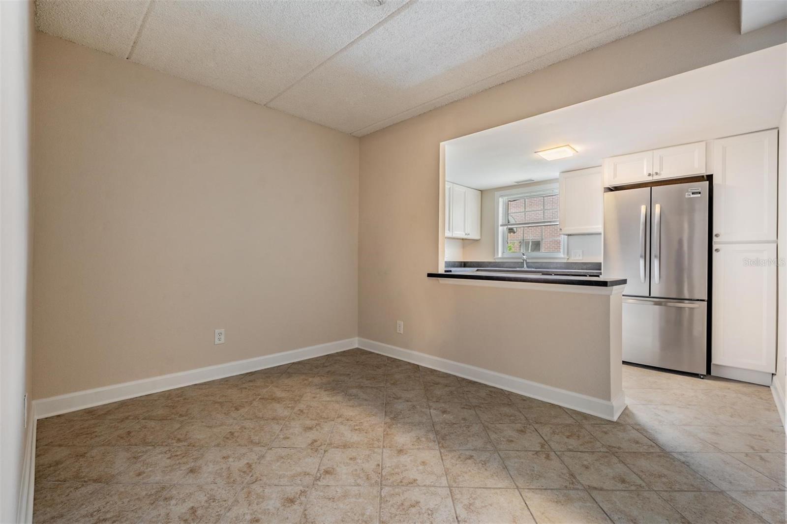 Dining room open to kitchen