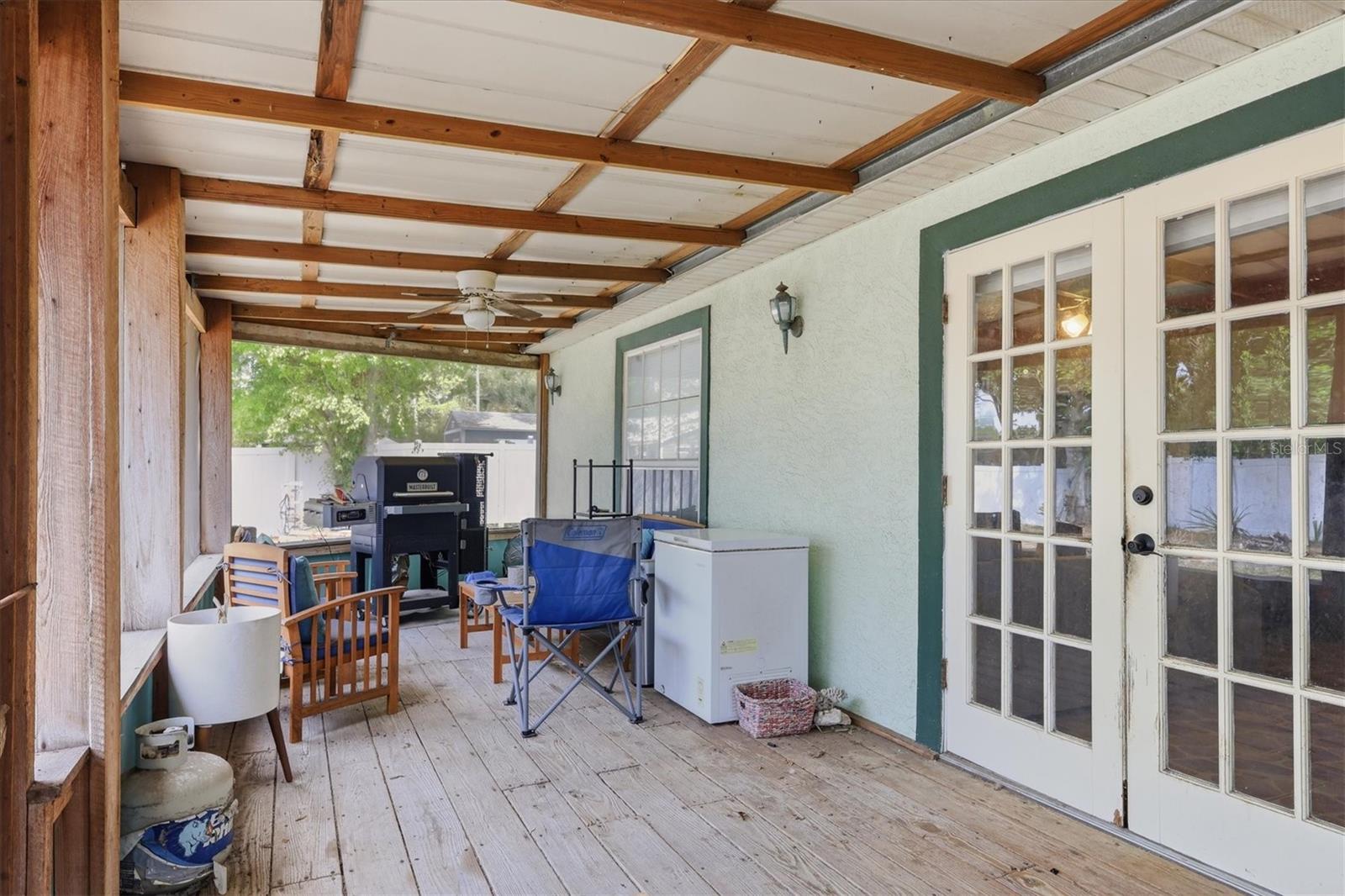 Covered screened-in patio