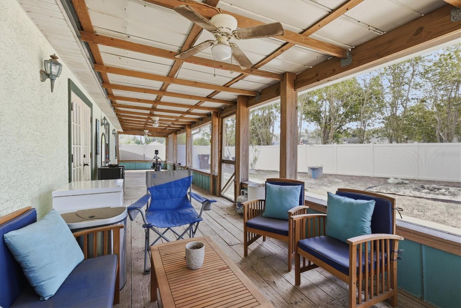 Covered screened-in patio