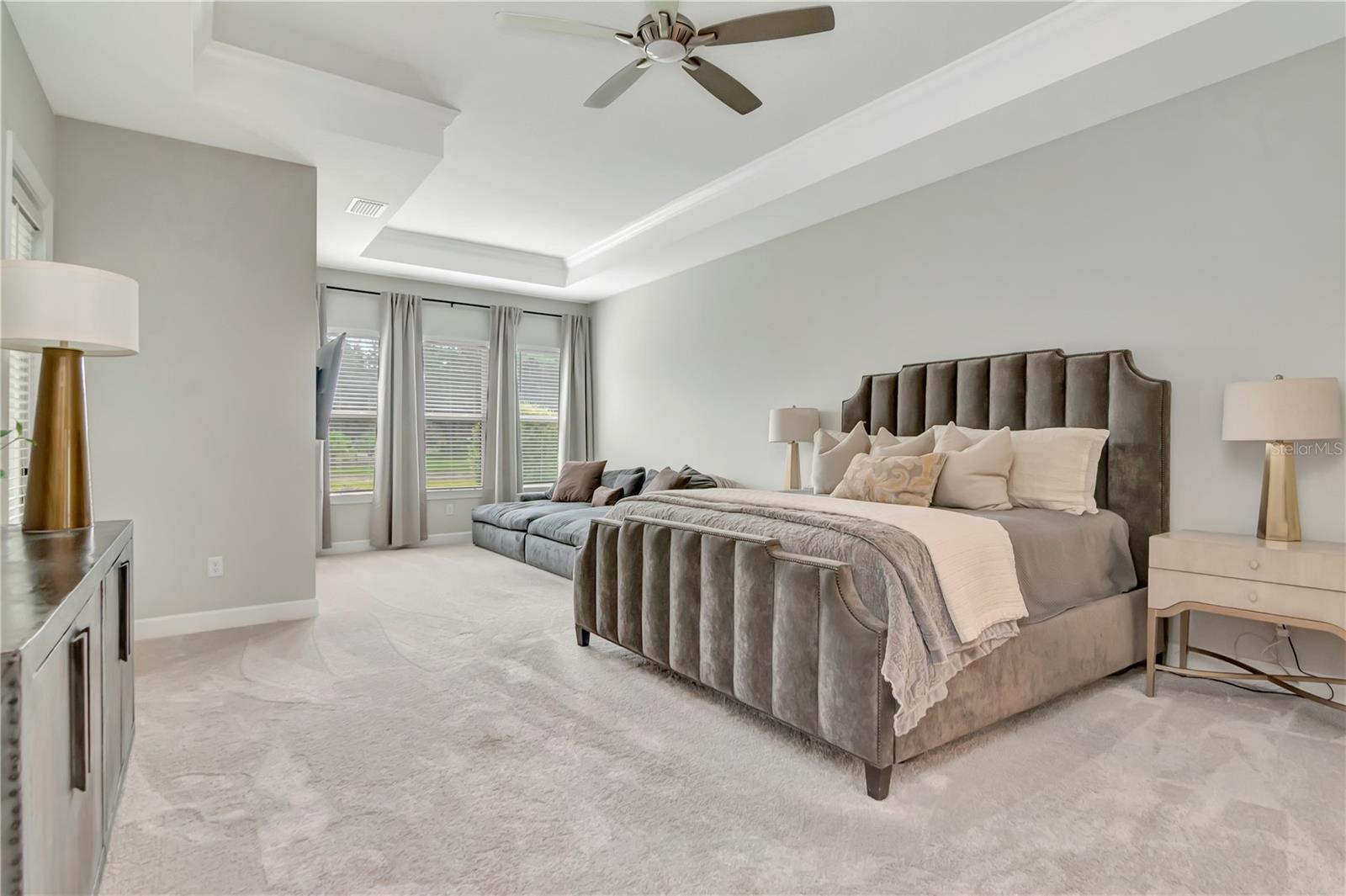 Primary Retreate with private "flex" space, lanai access, spa like ensuite and custom closet.