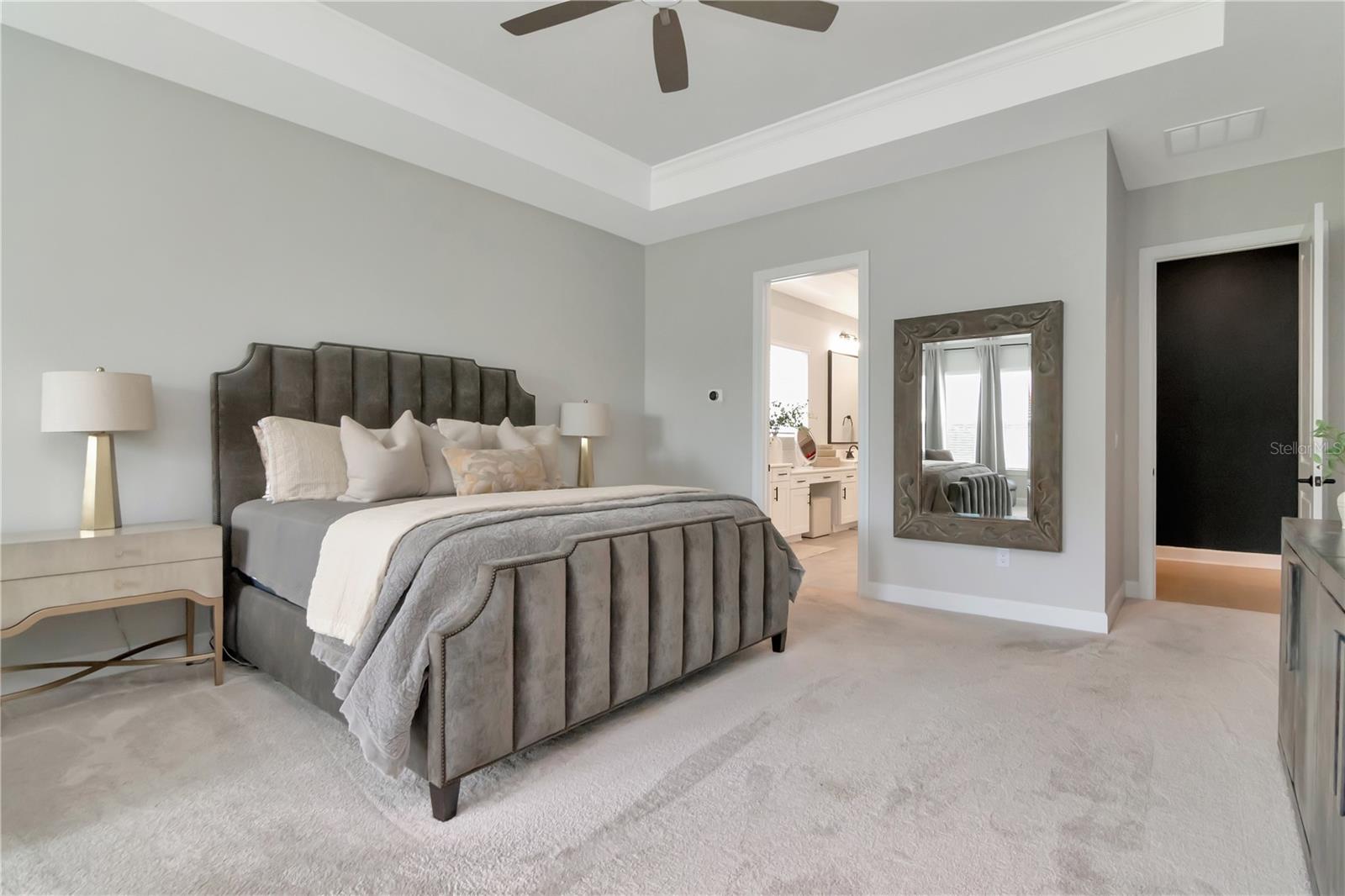 Primary Retreate with private "flex" space, lanai access, spa like ensuite and custom closet.