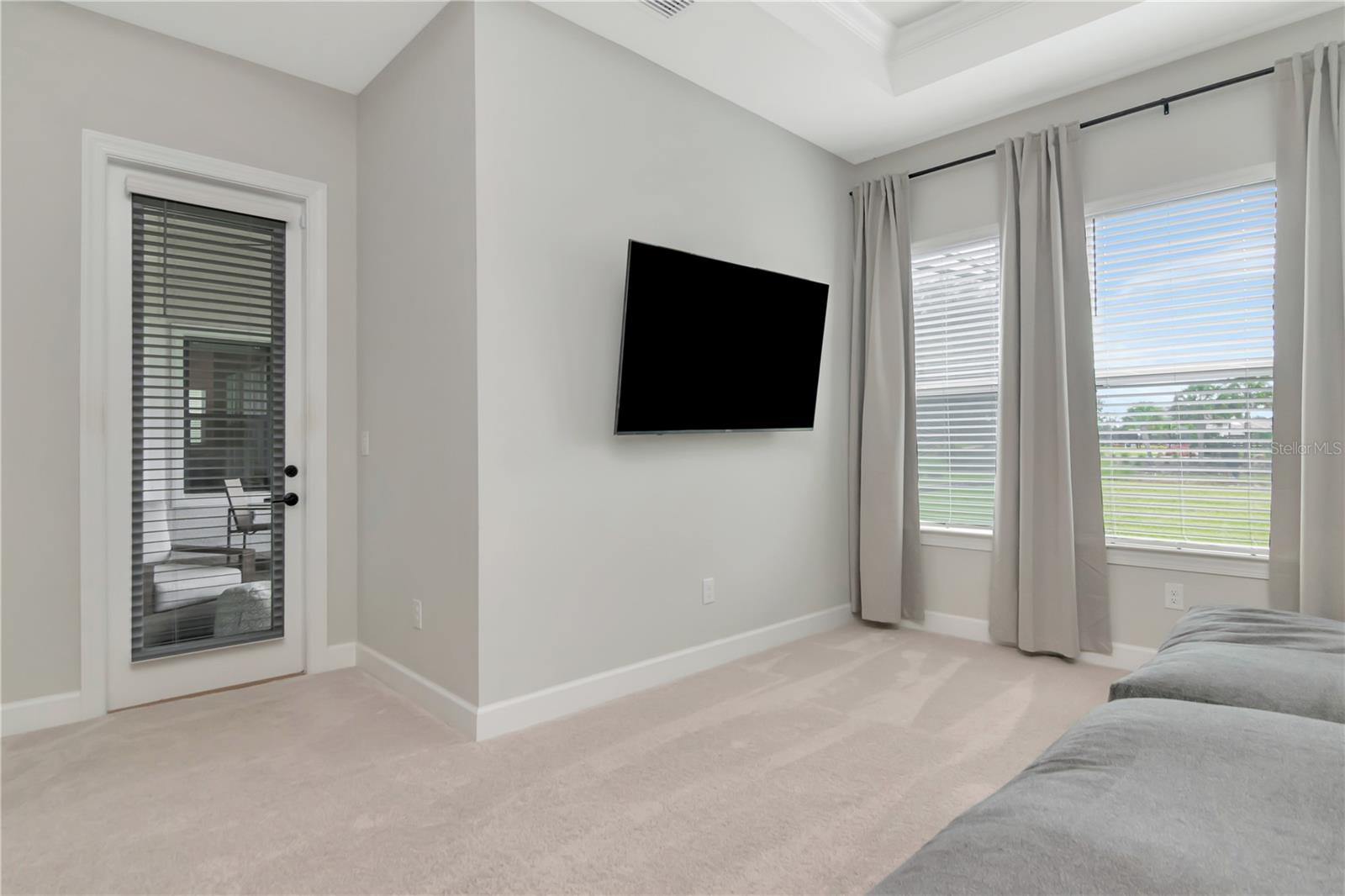 Primary Retreate with private "flex" space, lanai access, spa like ensuite and custom closet.