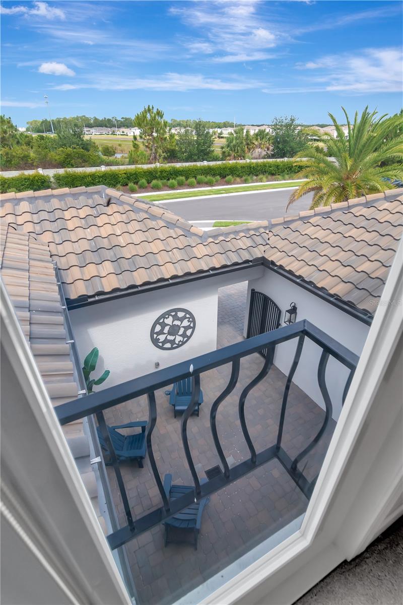 View to Courtyard from Upstairs Bonus Room