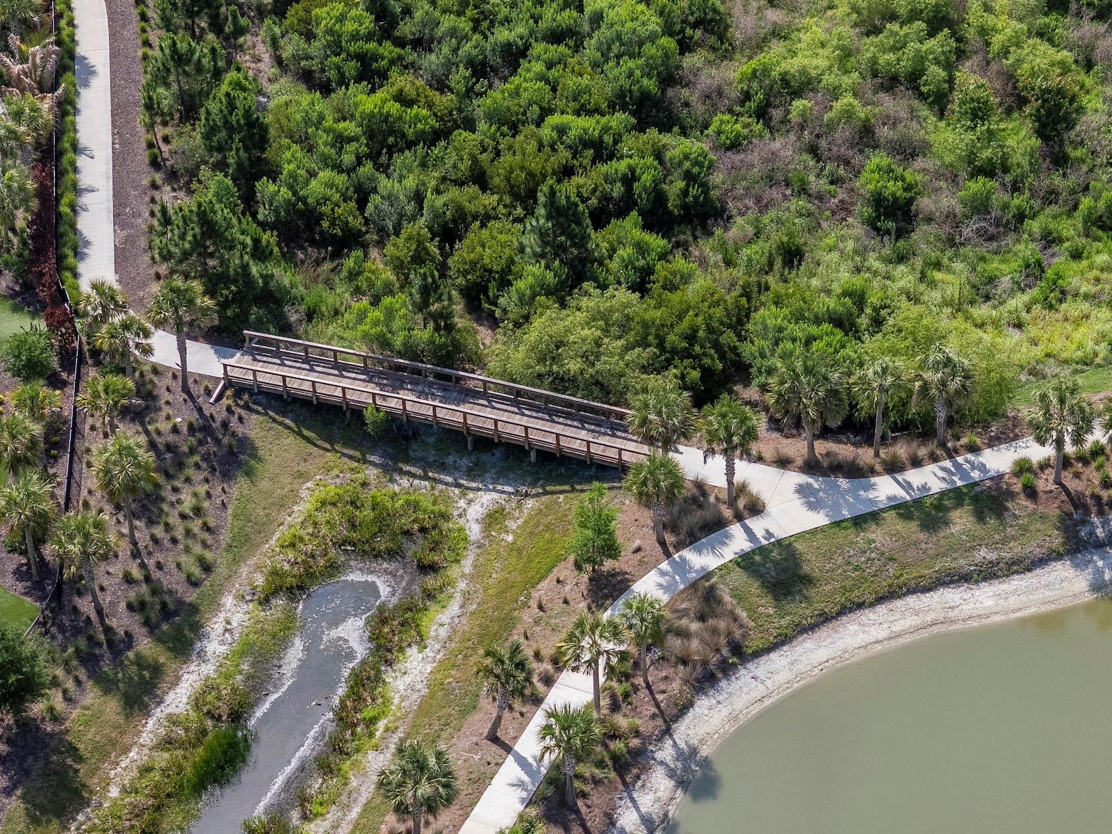 Aerial View of Rivers Landing resort style amenities.