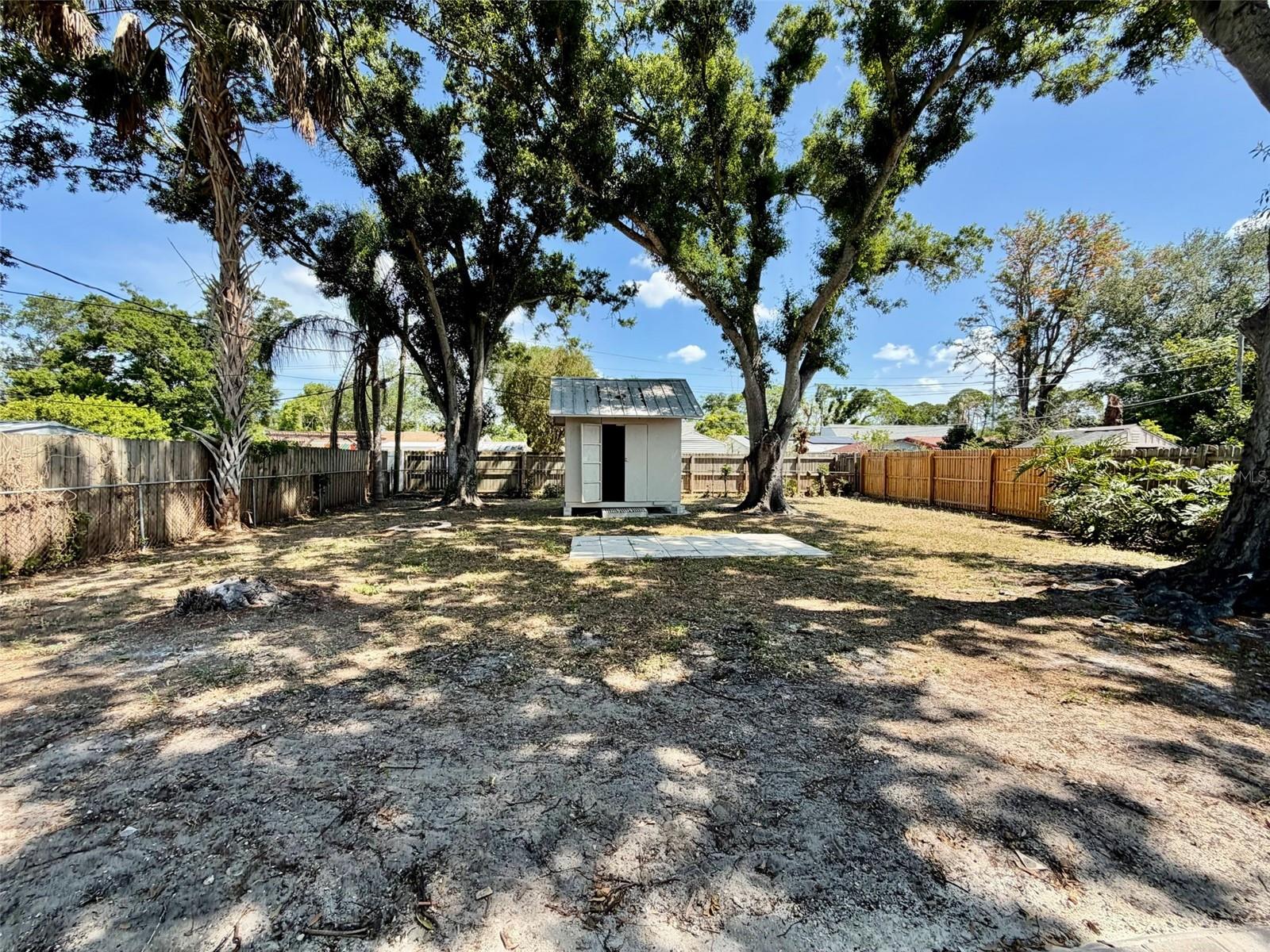 Large Backyard + Shed