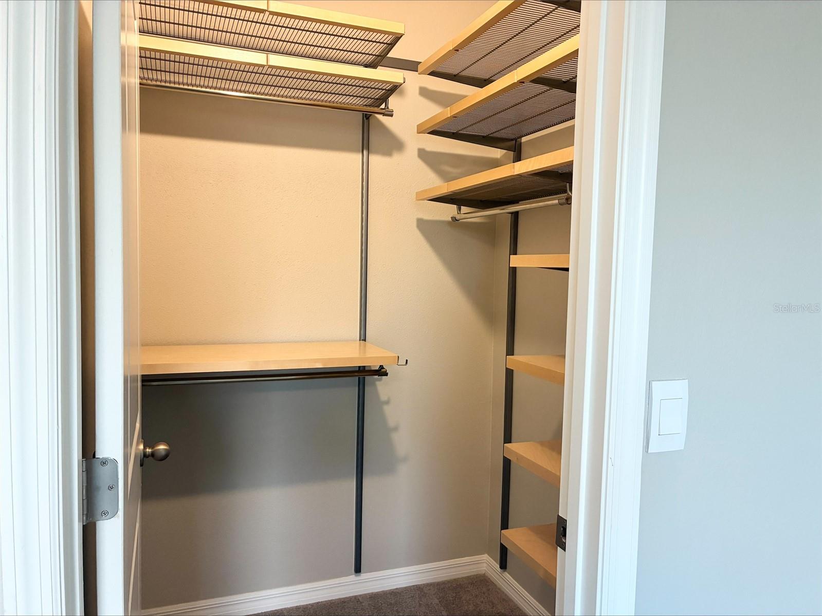 Primary Closet Custom built in
