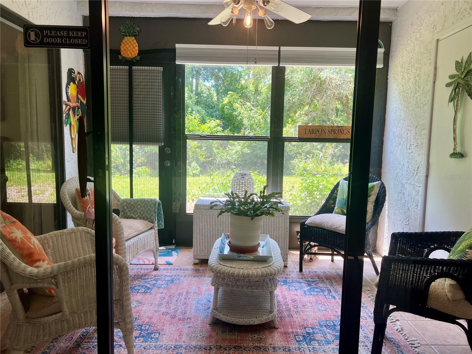 ENCLOSED PATIO WITH VIEWS OF TREES AND CONSERVATION - NO REAR NEIGHBORS