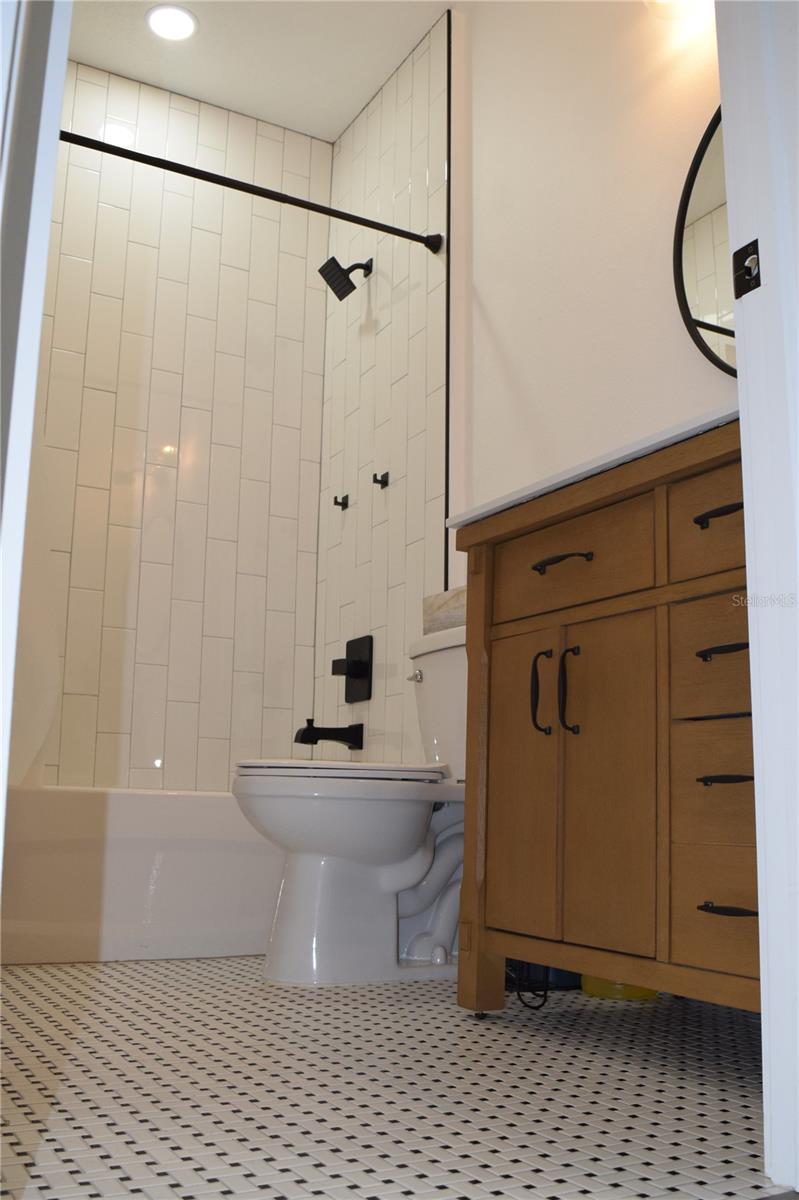 Love the Hall Bath Tile Floor!