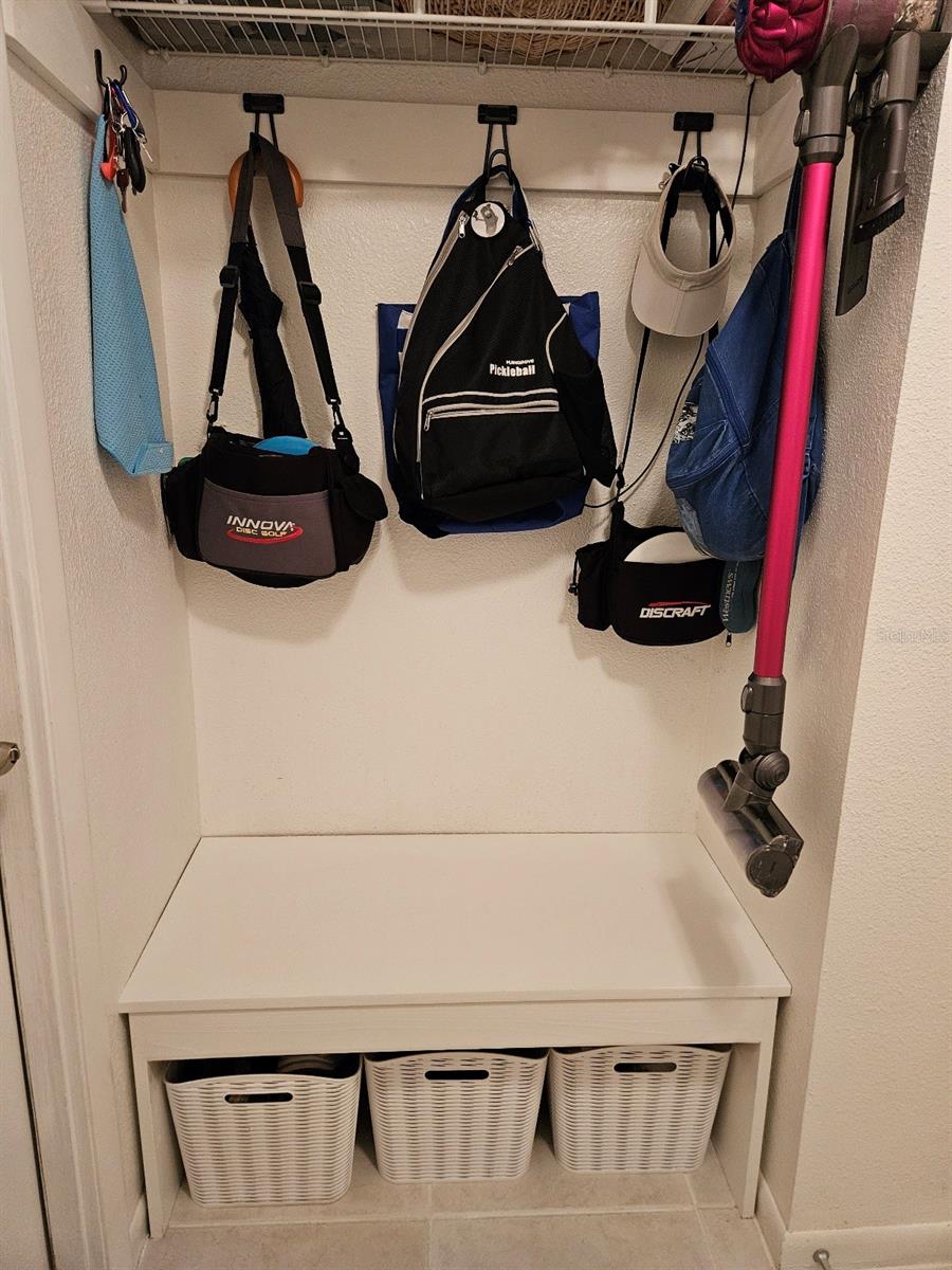 Laundry room drop zone